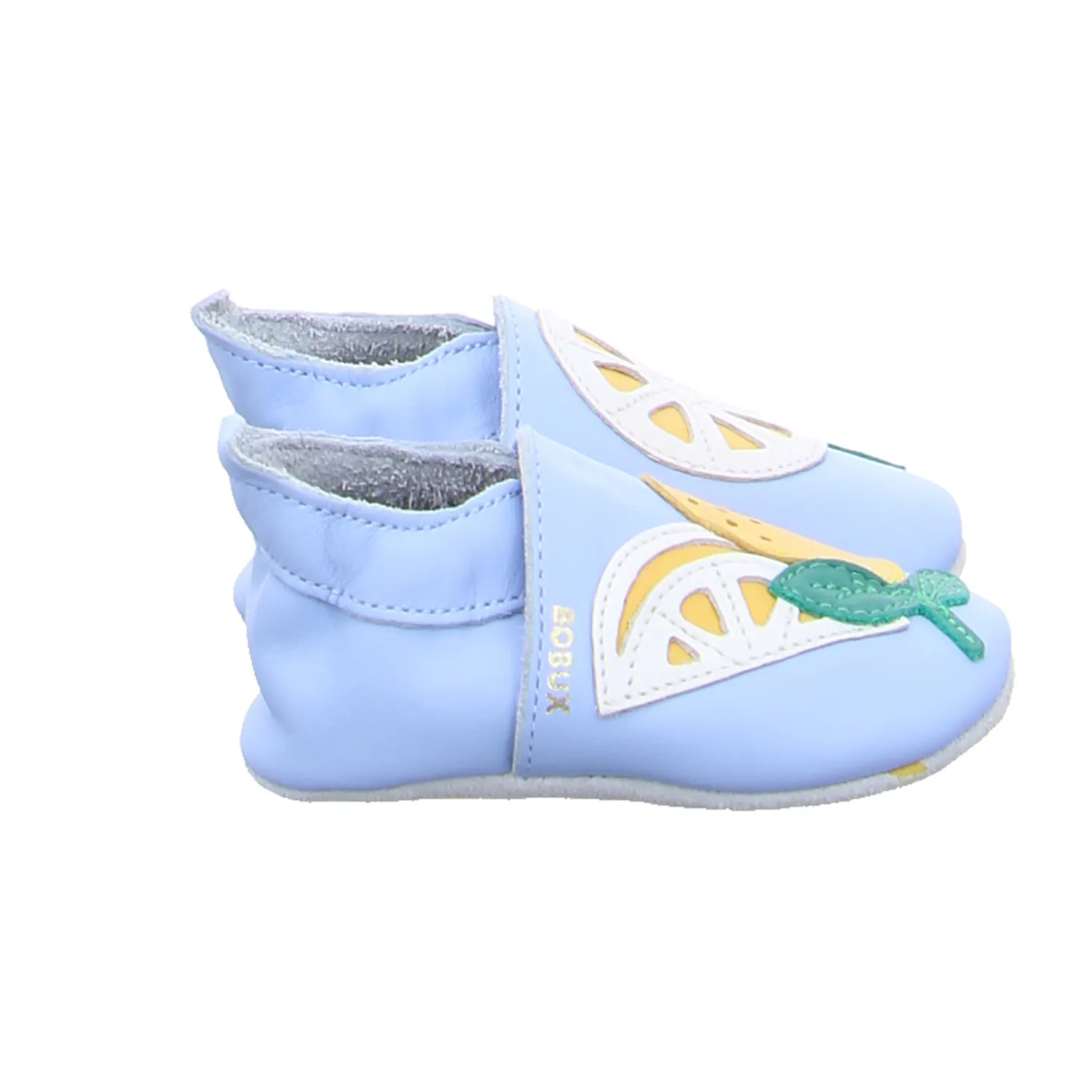 BOBUX Krabbelschuh Hellblau Leder  soft sole