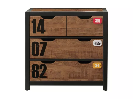 TCHAD - Chambre Complète 90x200cm + Armoire 3P + Pack Bureau