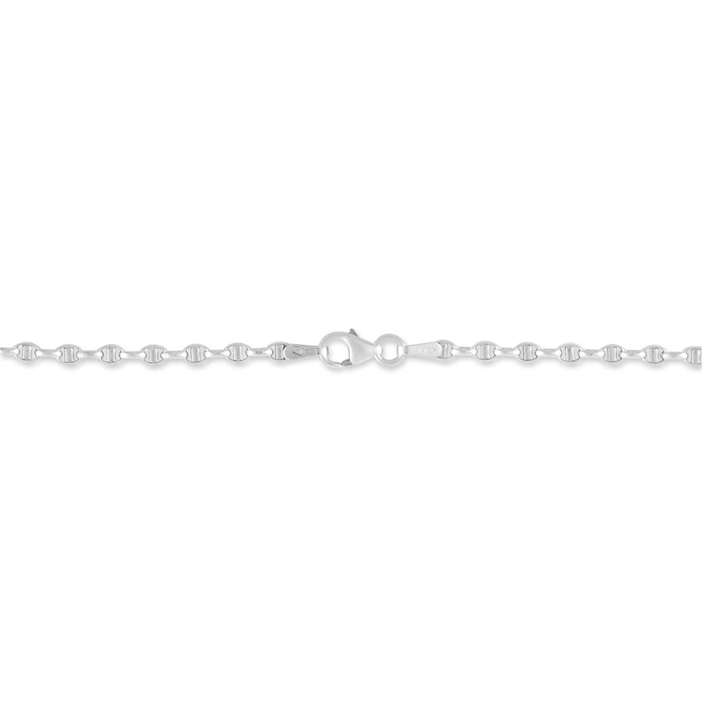 Bracelet Carlo Maille Marine Ronde Or Blanc