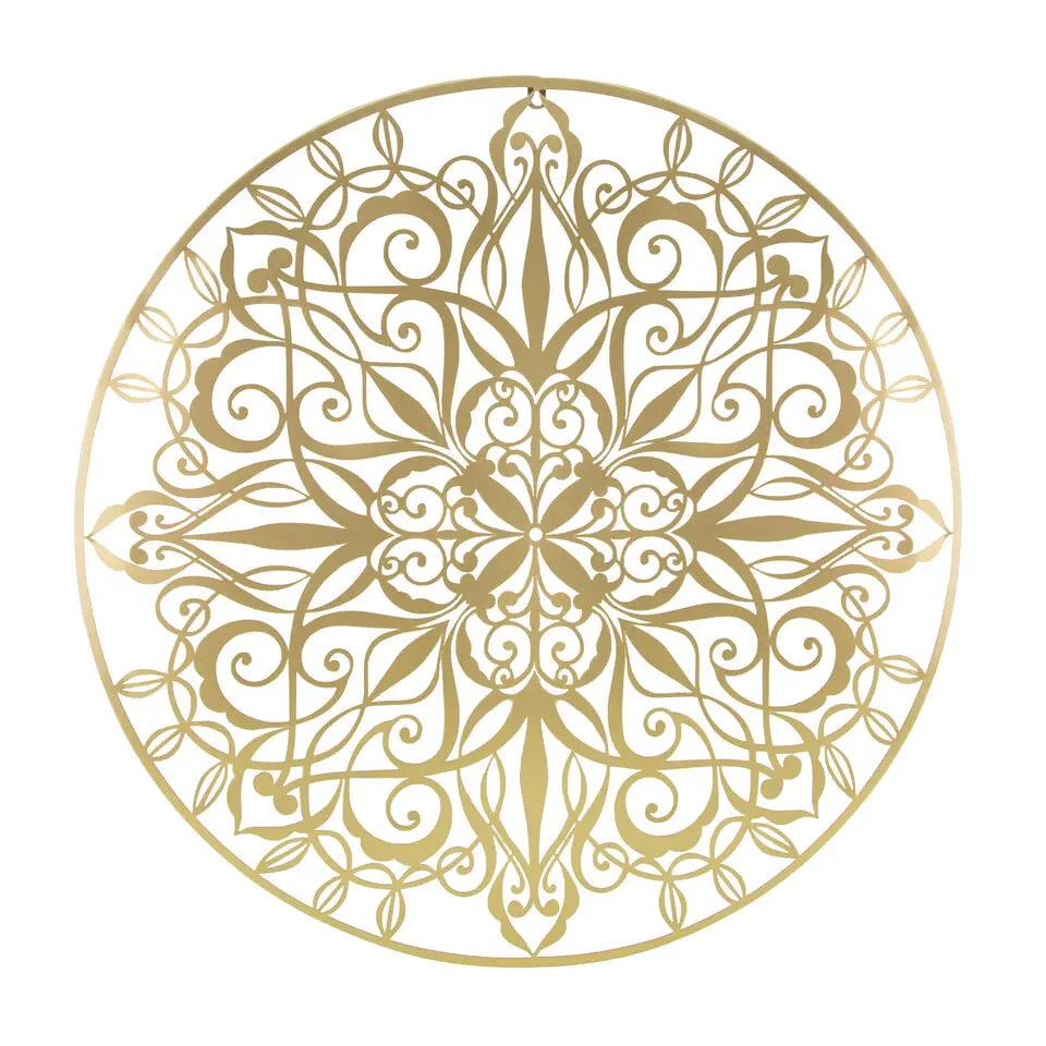 Art for the Home Metal Art Luxe mandala goud D80cm