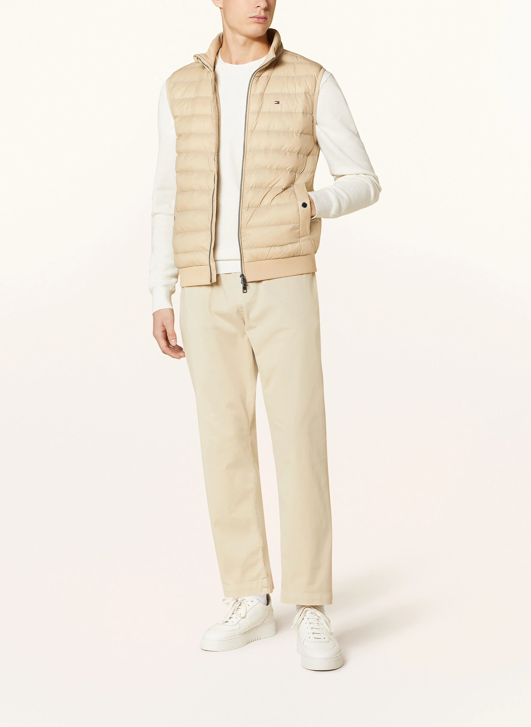 TOMMY HILFIGER Steppweste im Materialmix