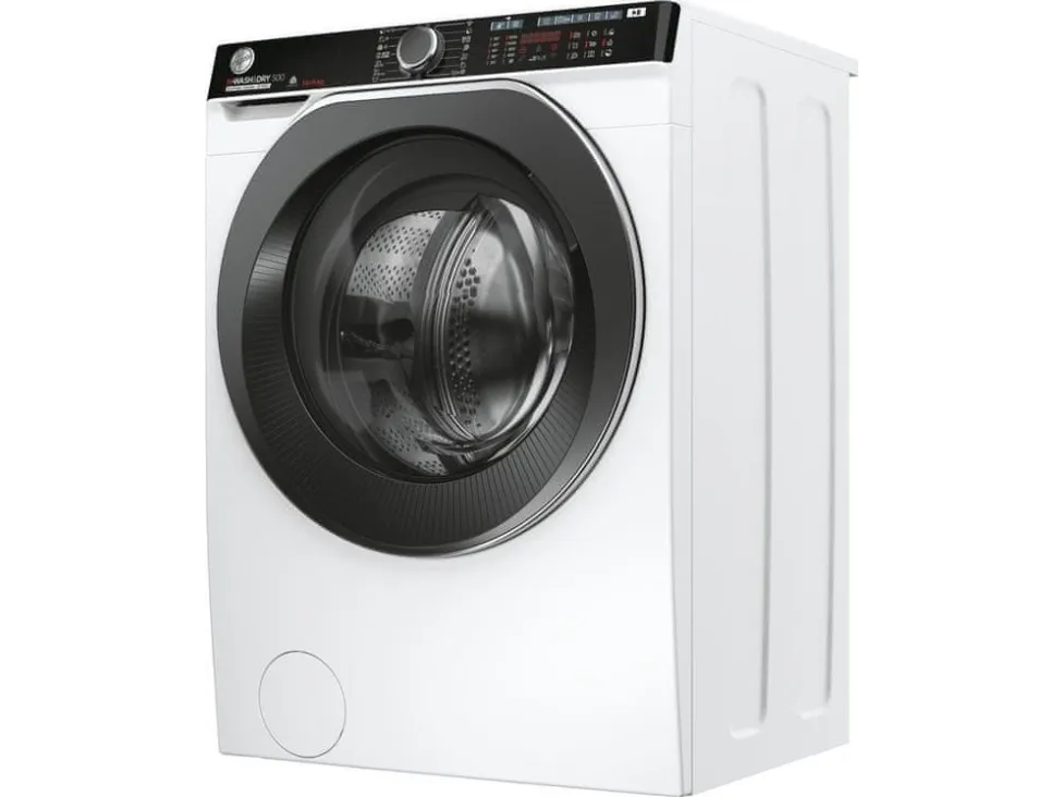 Hoover H-WASH&DRY 500 HDP 4149AMBC/1-S, Front-læsning, Fritstående, Hvid, Venstre, Sort, Dreje, Berøring