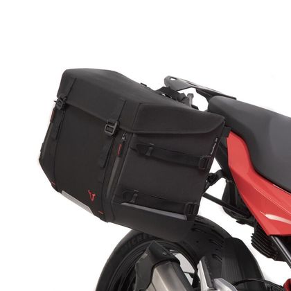 Sacoches cavalières SW-MOTECH SYSBAG 30 (2 x 30 litres) AVEC PLATINE ET SUPPORT - Noir