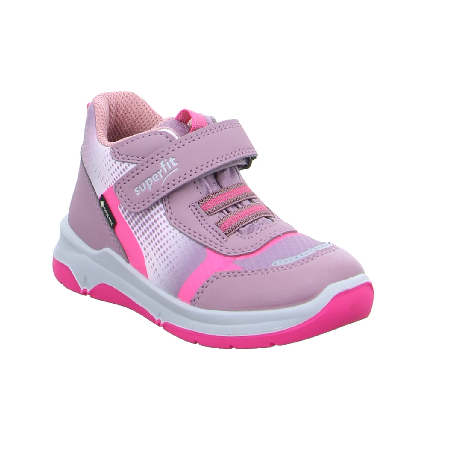 SUPERFIT Kleinkinder-Halbschuh Klett Rosa Textil  Sneaker high