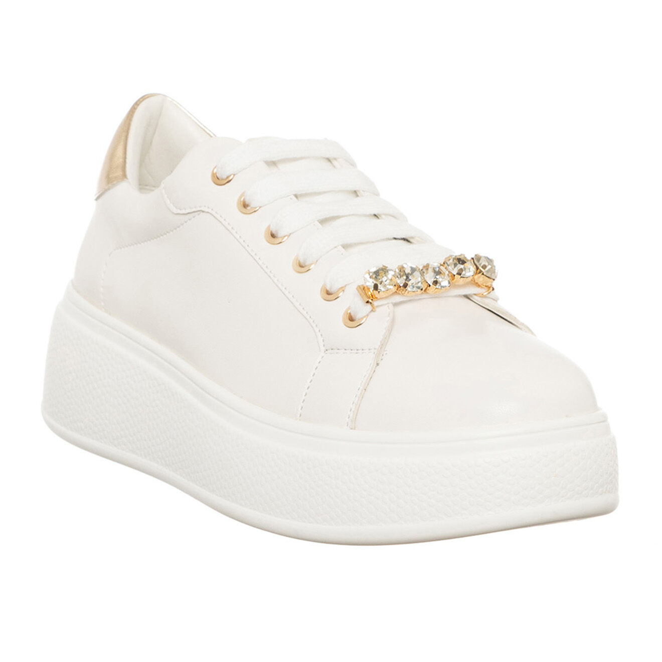 Loretta by Loretta Sneakers Noa écru/doré - Plateforme 5 cm