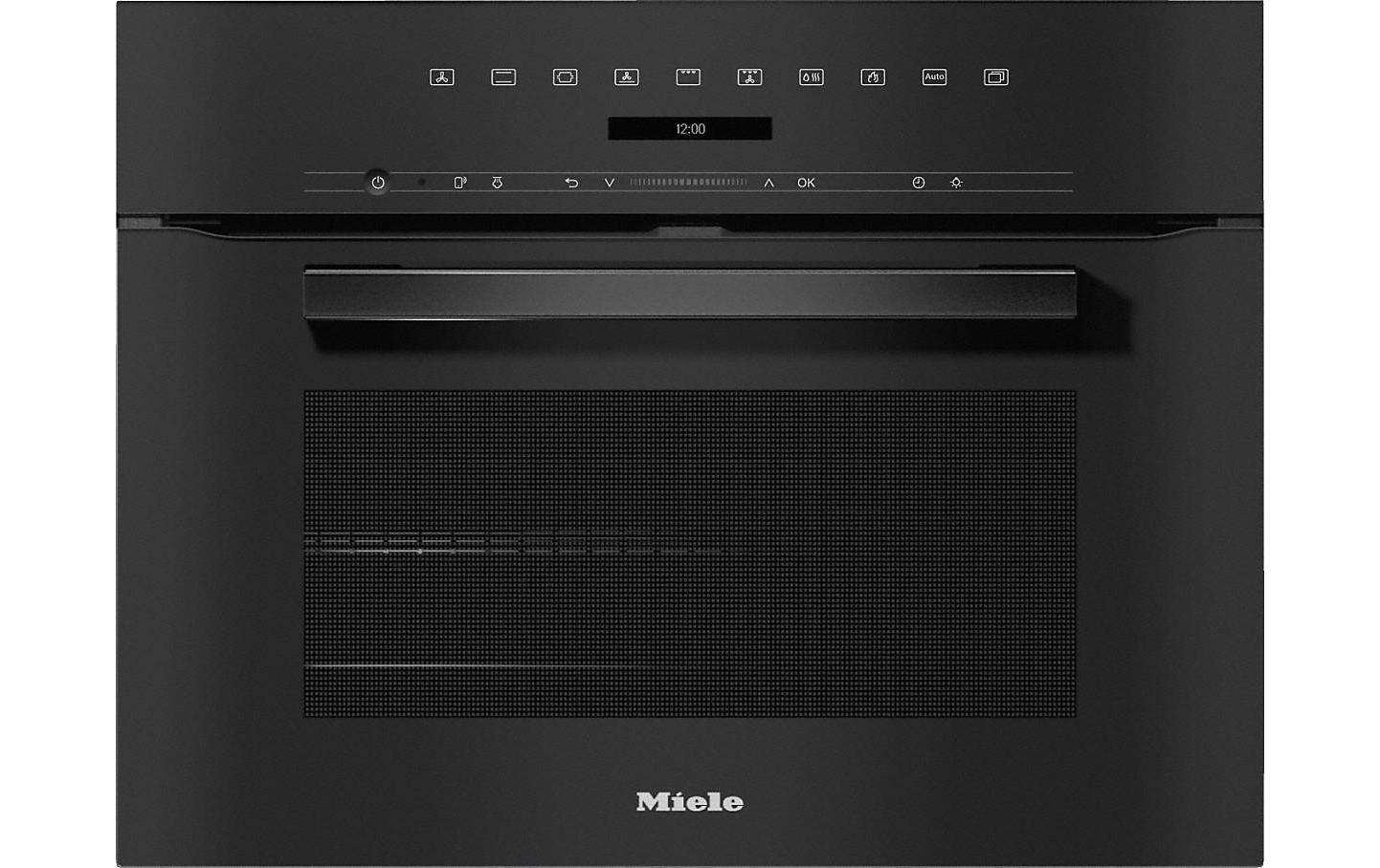 Einbaudampfbackofen H 7244-60 BP Schwarz A+<br>Einbaubackofen mit Klimagaren- und Pyrolyse-Funktion