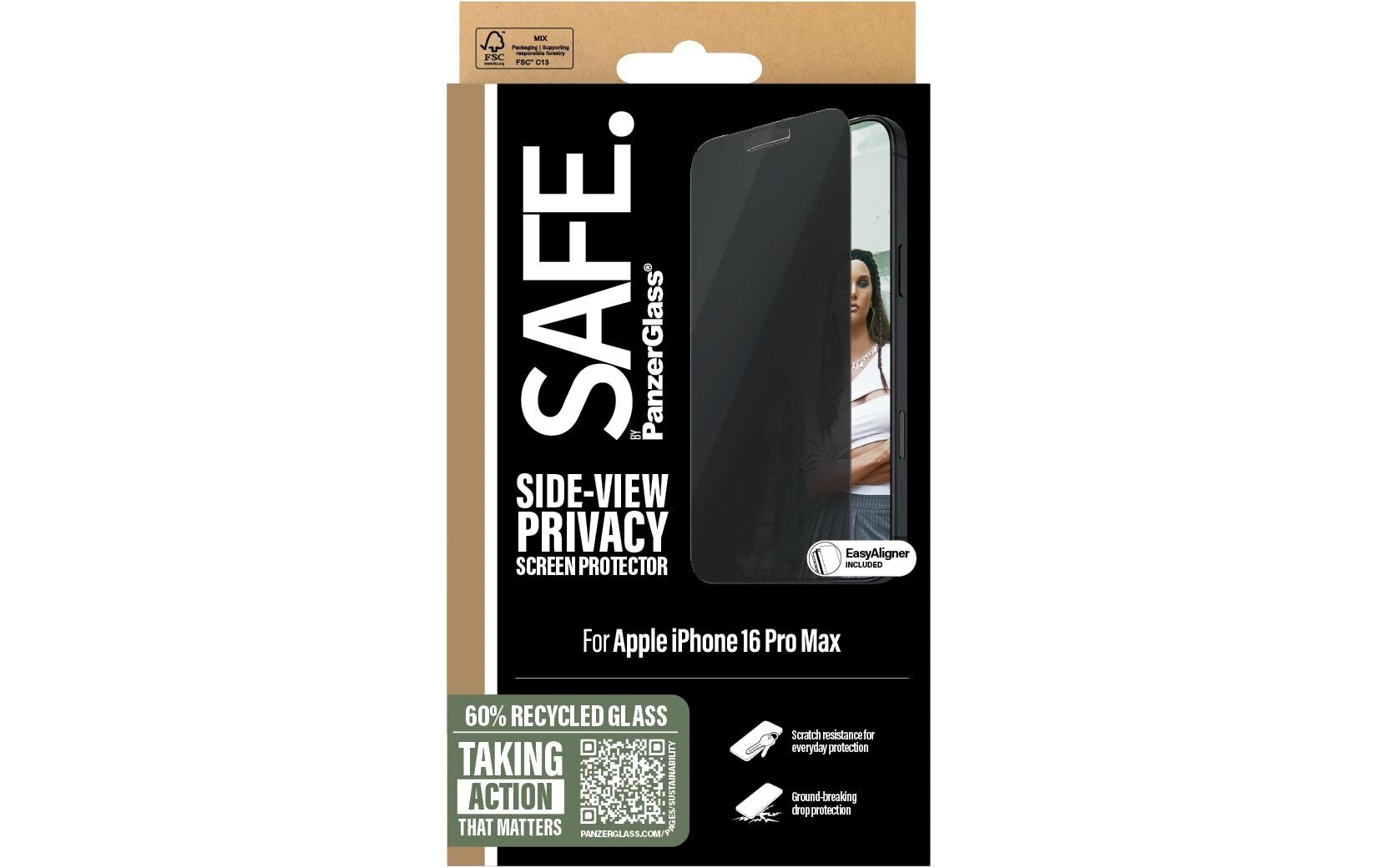 Displayschutz Ultra Wide Fit Privacy iPhone 16 Pro MaxDisplay-Schutzfolie für das Apple iPhone 16 Pro Max