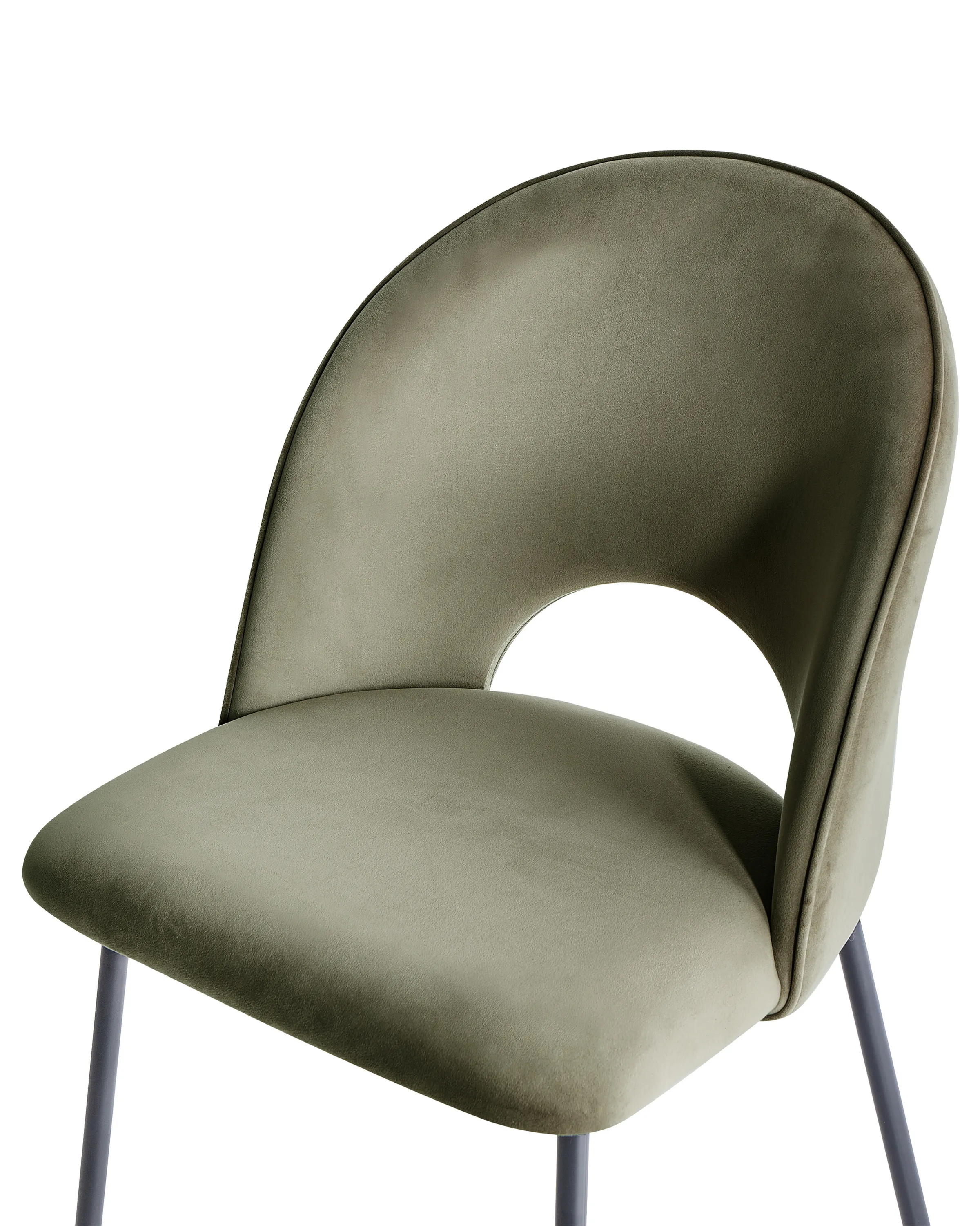 Set van 2 eetkamerstoelen COVELO Fluweel Donkergroen