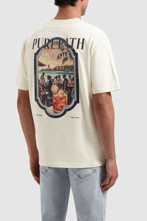 Pure Path ecru heren t-shirt