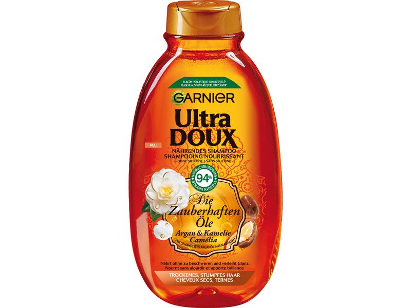 Garnier Shampoo Kamelie- und Arganöl 300 ml Pflegendes Haarshampoo für trockenes Haar
