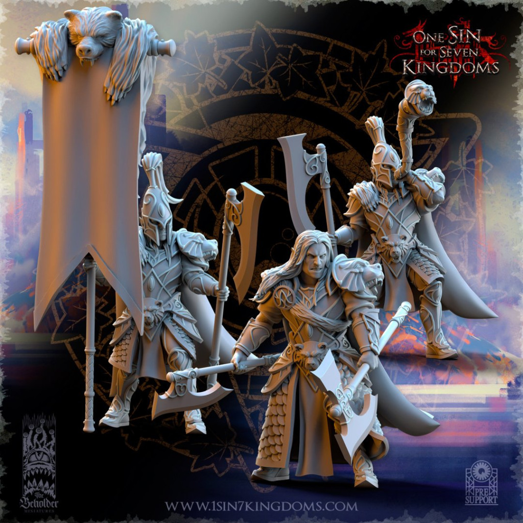 The Beholder Miniatures - Elfes - 8 Gardiens de l'Ours
