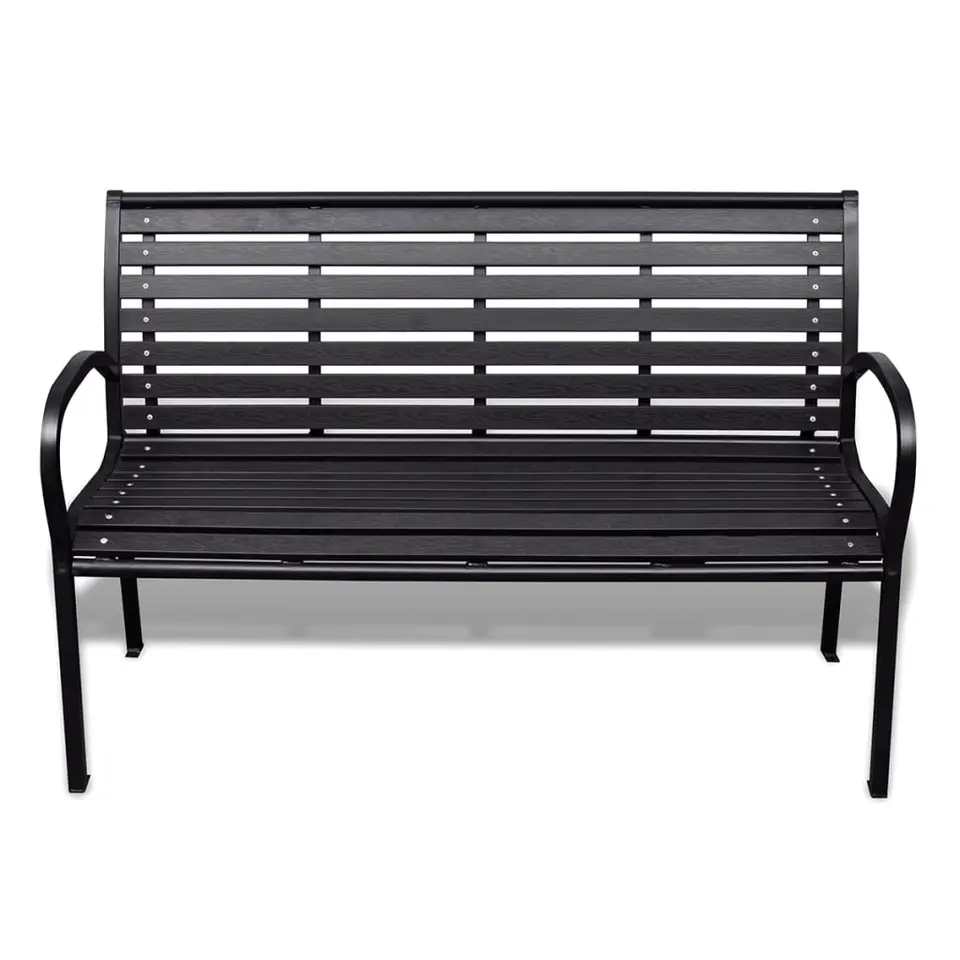 vidaXL - Tuinbank - Zwart - WPC - 125 cm