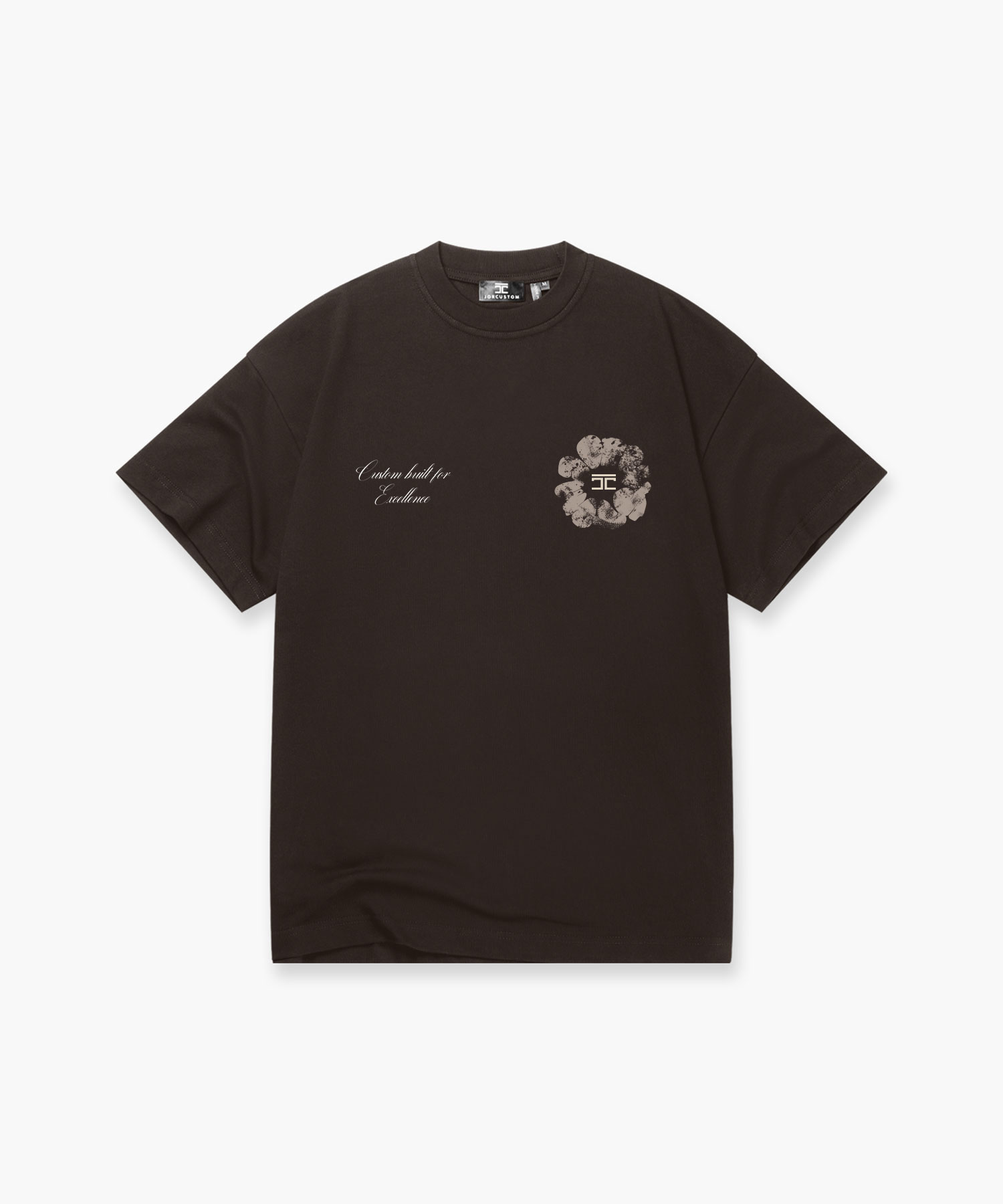 Jorcustom Flowers T-Shirt Heren Bruin