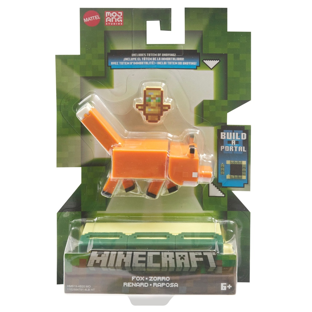 Minecraft 8cm Fuchsfigur Bau-ein-Portal-Set