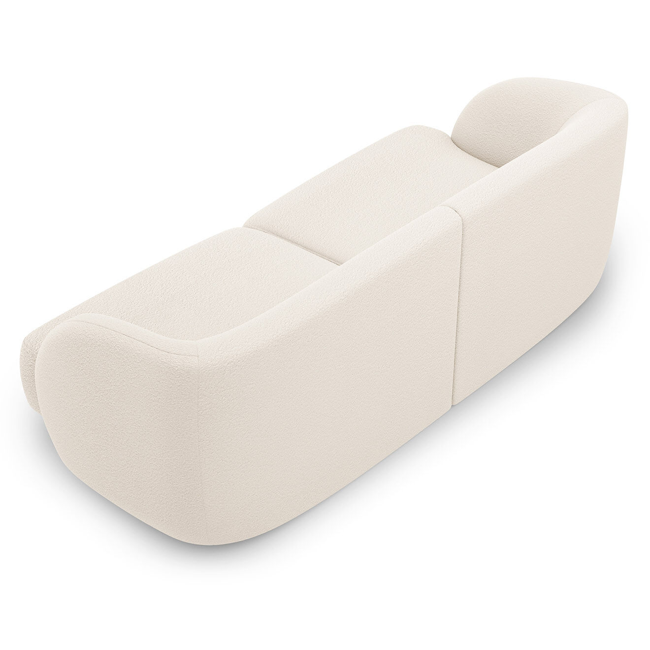 Micadoni Canapé Miley Bouclé 2 Places beige - 184x85x74 cm