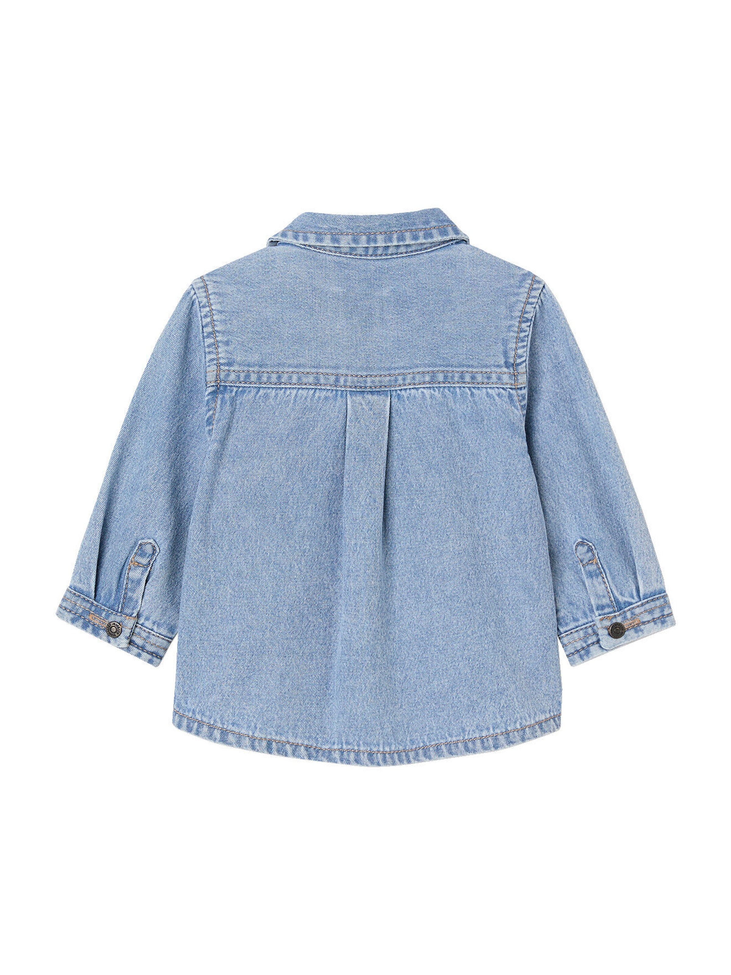 Vertbaudet Baby Jeanshemd mit Druckknöpfen double stone
