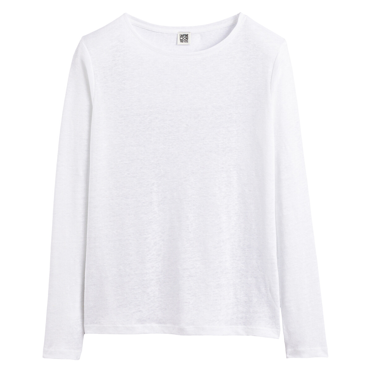 COLEÇÃO LA REDOUTE<br>Camiseta em linho puro, gola redonda