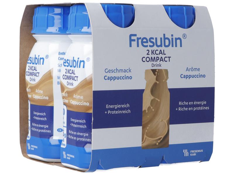 Fresubin 2 kcal Compact Drink Cappuccino 4 x 125 ml Hochkalorische Trinknahrung für besondere medizinische Zwecke