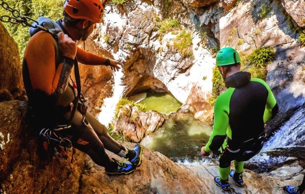 Canyoning und Rafting Package in Haiming als Geschenkidee