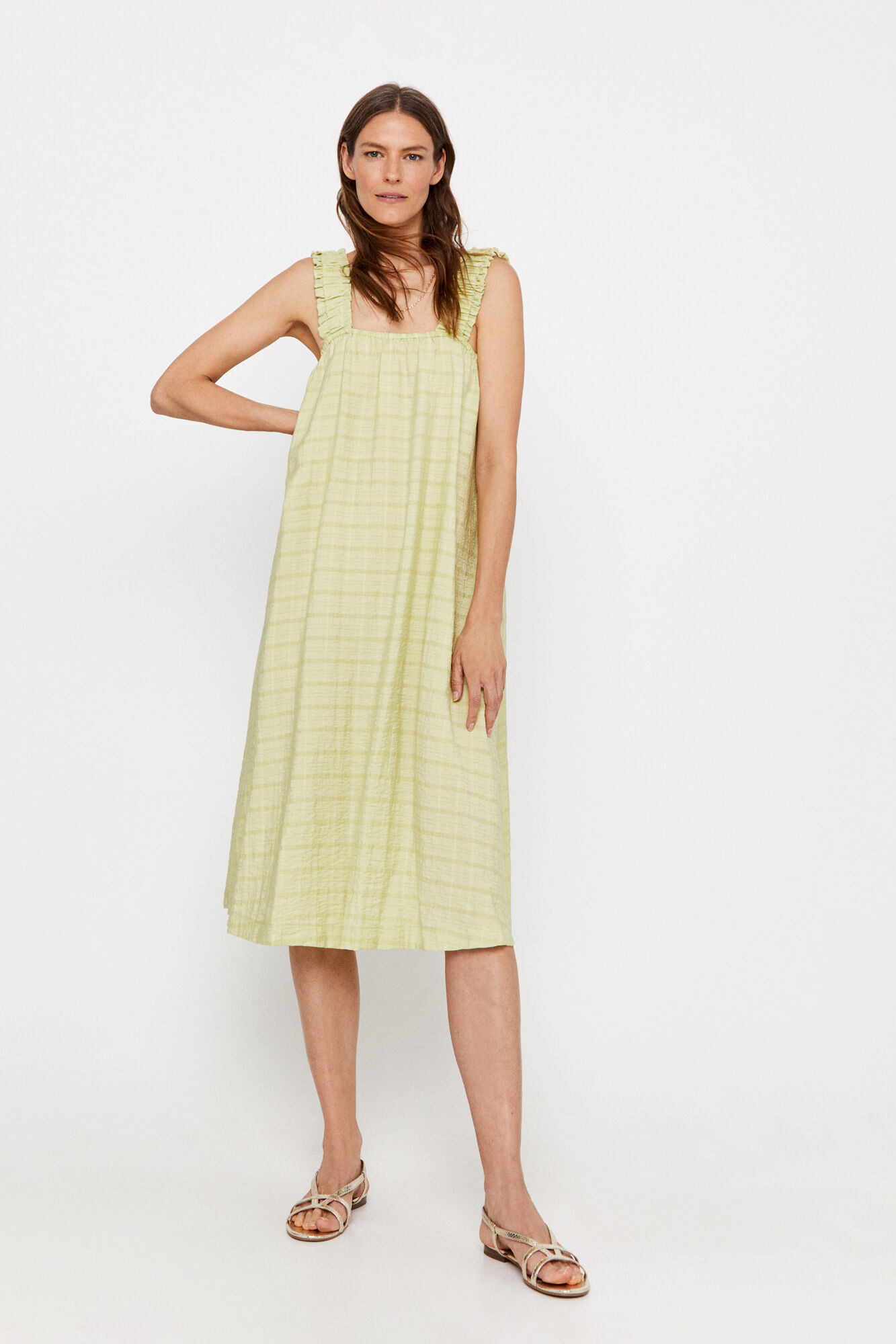 Vestido de alças finas - Verde