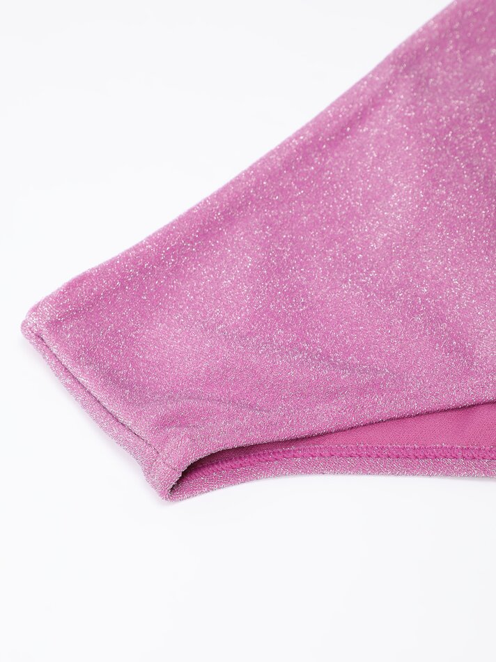 Calcinha de biquíni de cintura alta - Rosa