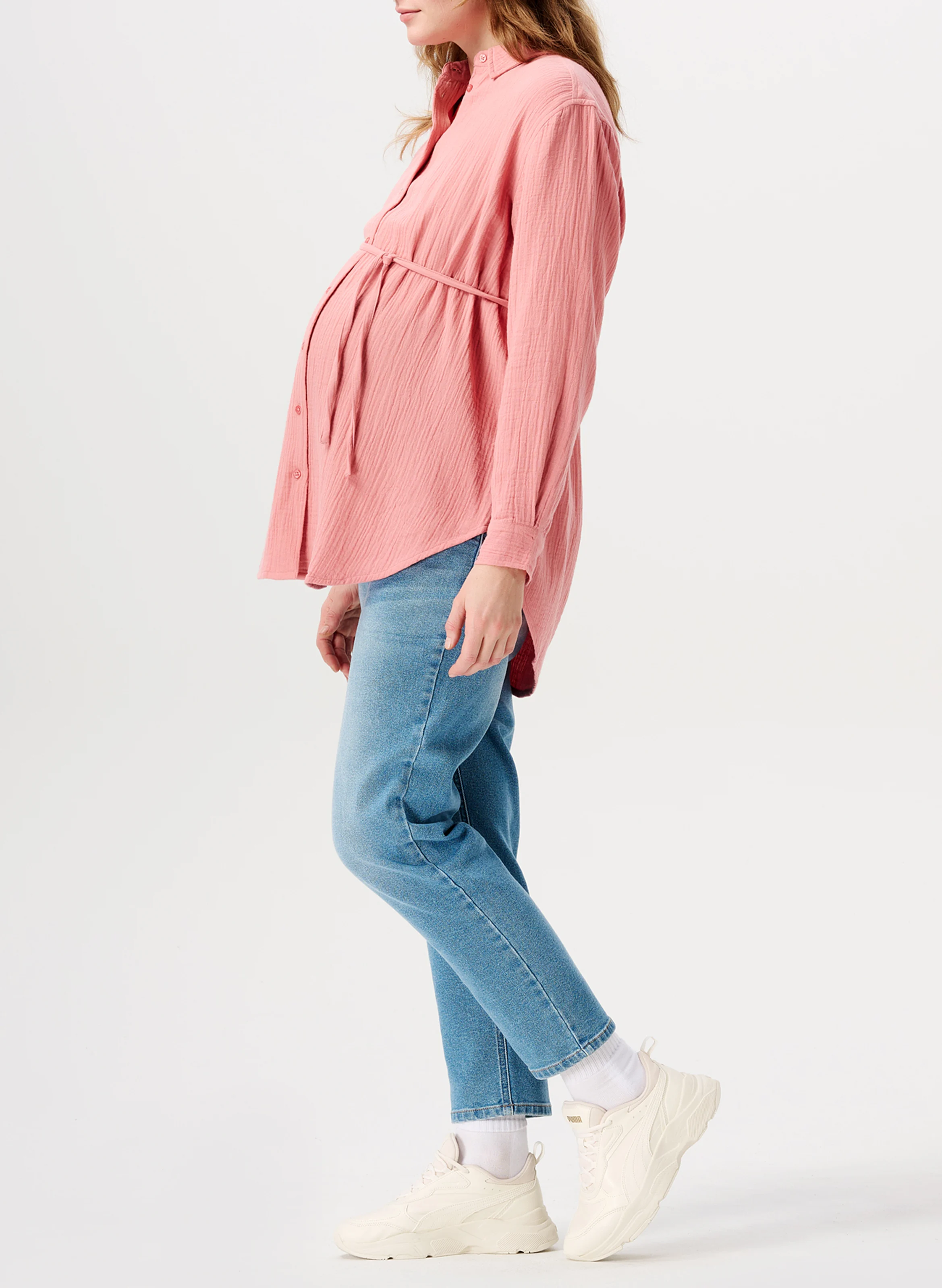ARLES - Chemisier de grossesse en coton| Rose