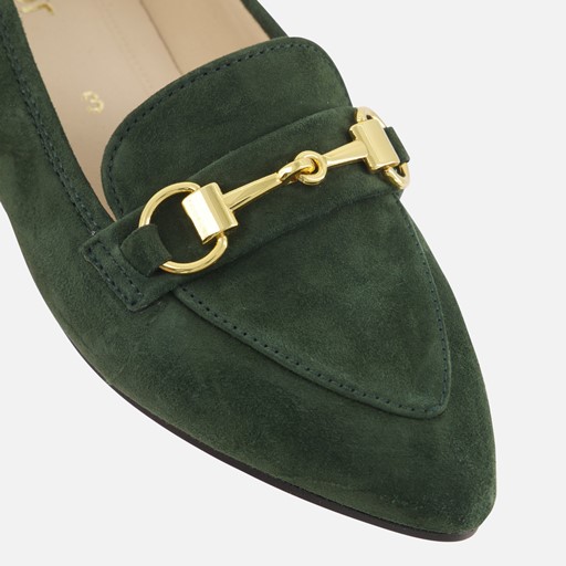 Gabor Instappers groen Suede