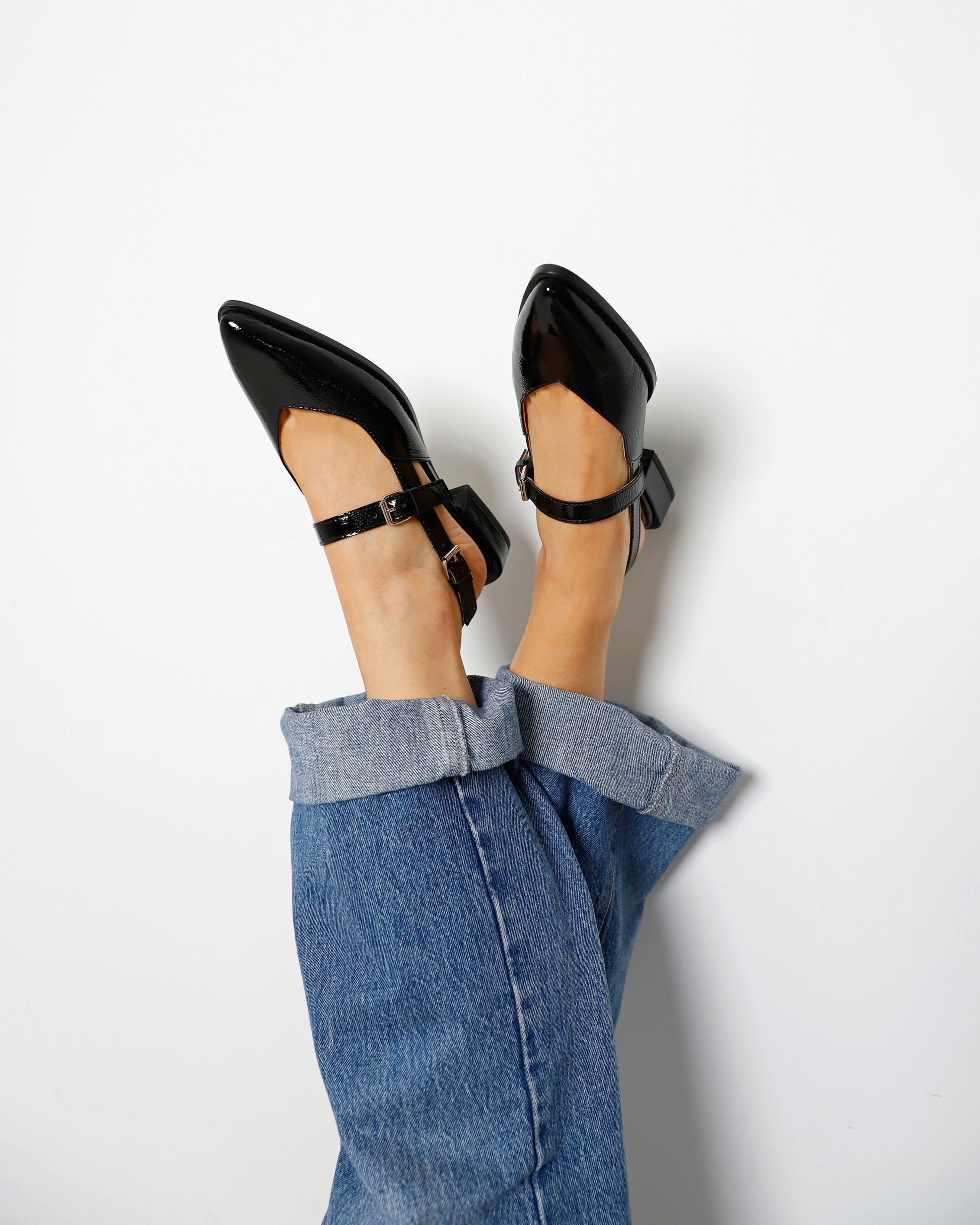 VIA VAI zwarte slingbacks Jazz Valerie