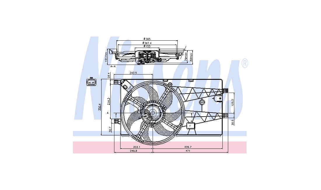 Ventilator, motorkøling