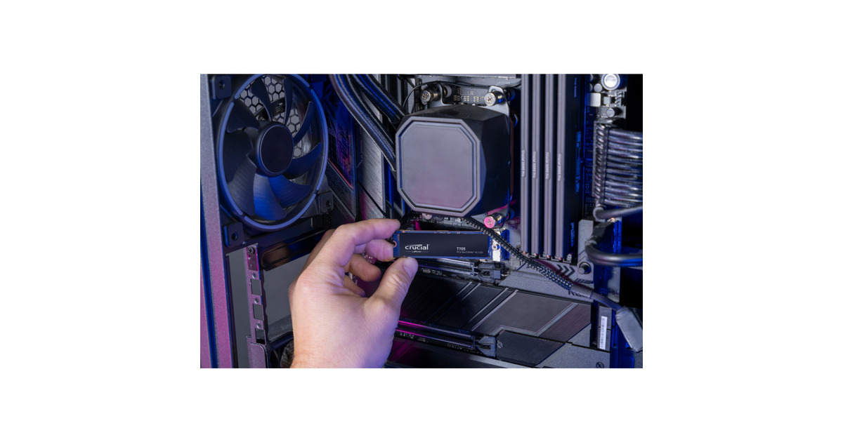 CrucialT705 1 TB SSD  (Zwart, PCIe 5.0 x4, NVMe 2.0, M.2 2280)