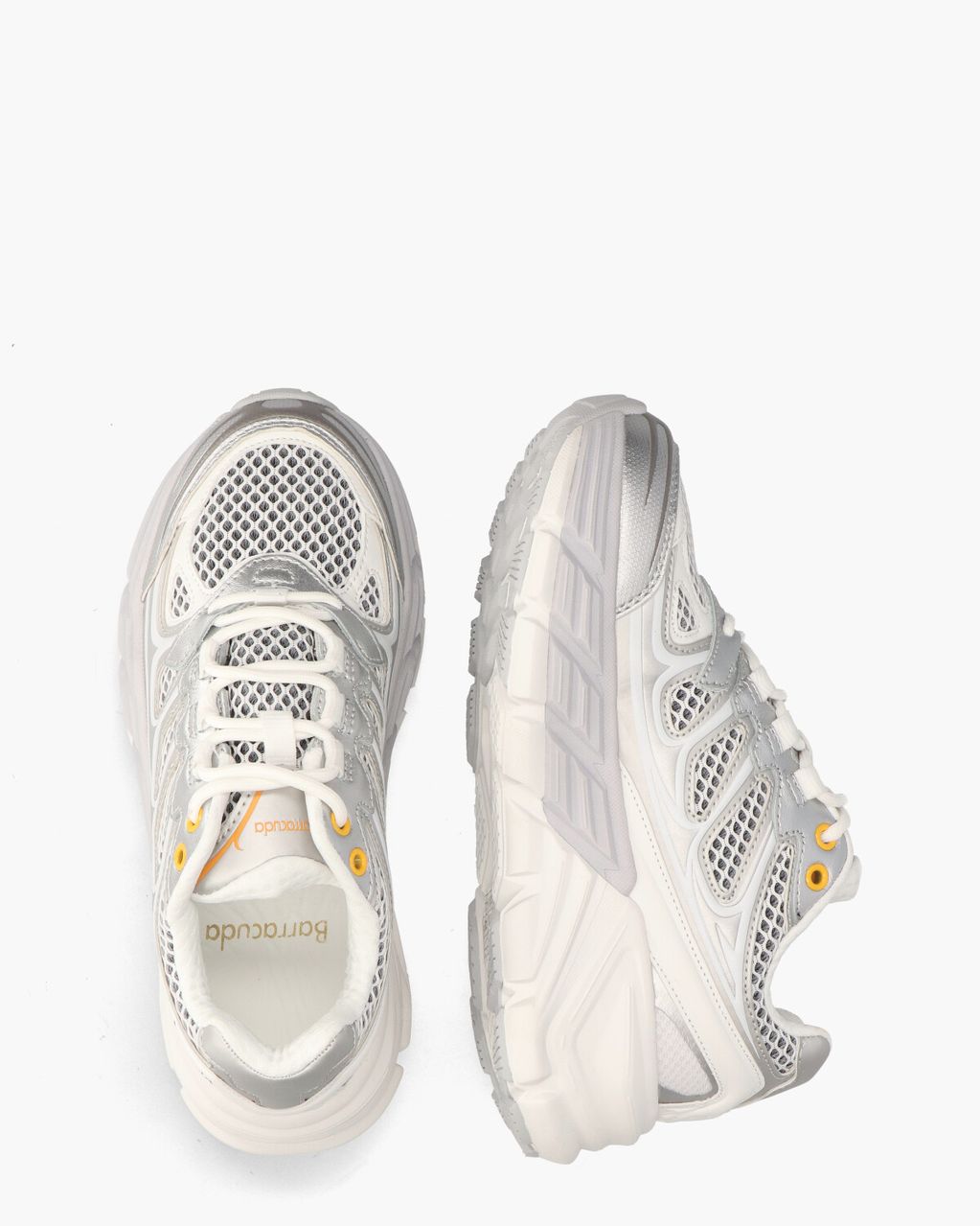 Barracuda Round-One Wit/Zilver Damessneakers