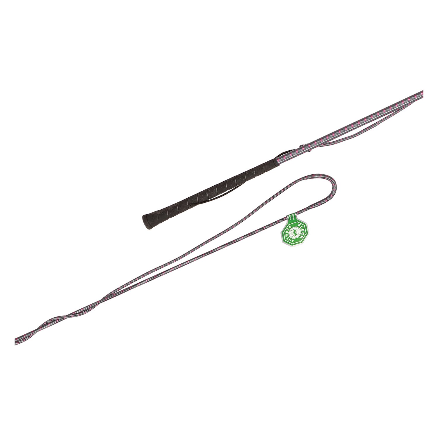 FLECK Longierpeitsche in 2-Farben-Optik  - grau/pink - 200 cm