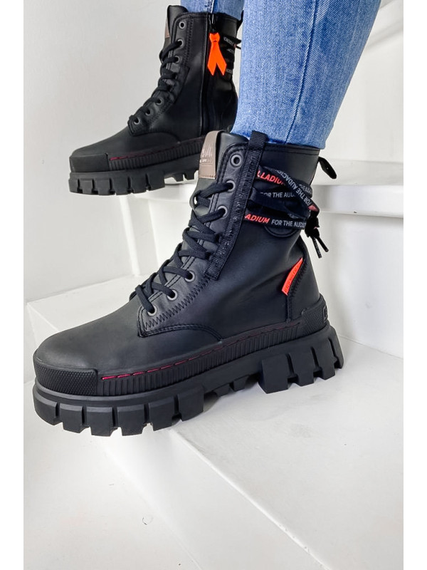 REVOLT BOOT LEATHER Black - Palladium
