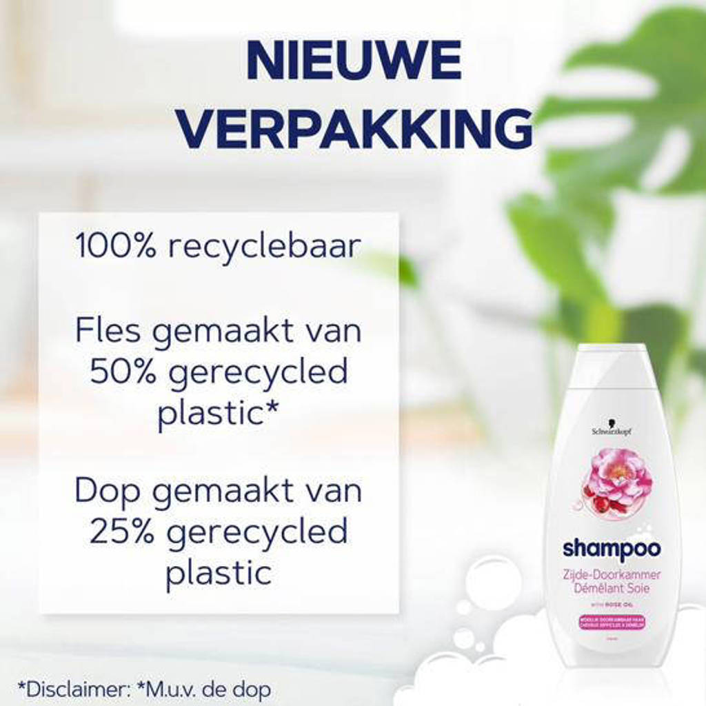 Fijne shampooZijde-Doorkammer shampoo - 5 x 400 ml - voordeelverpakking