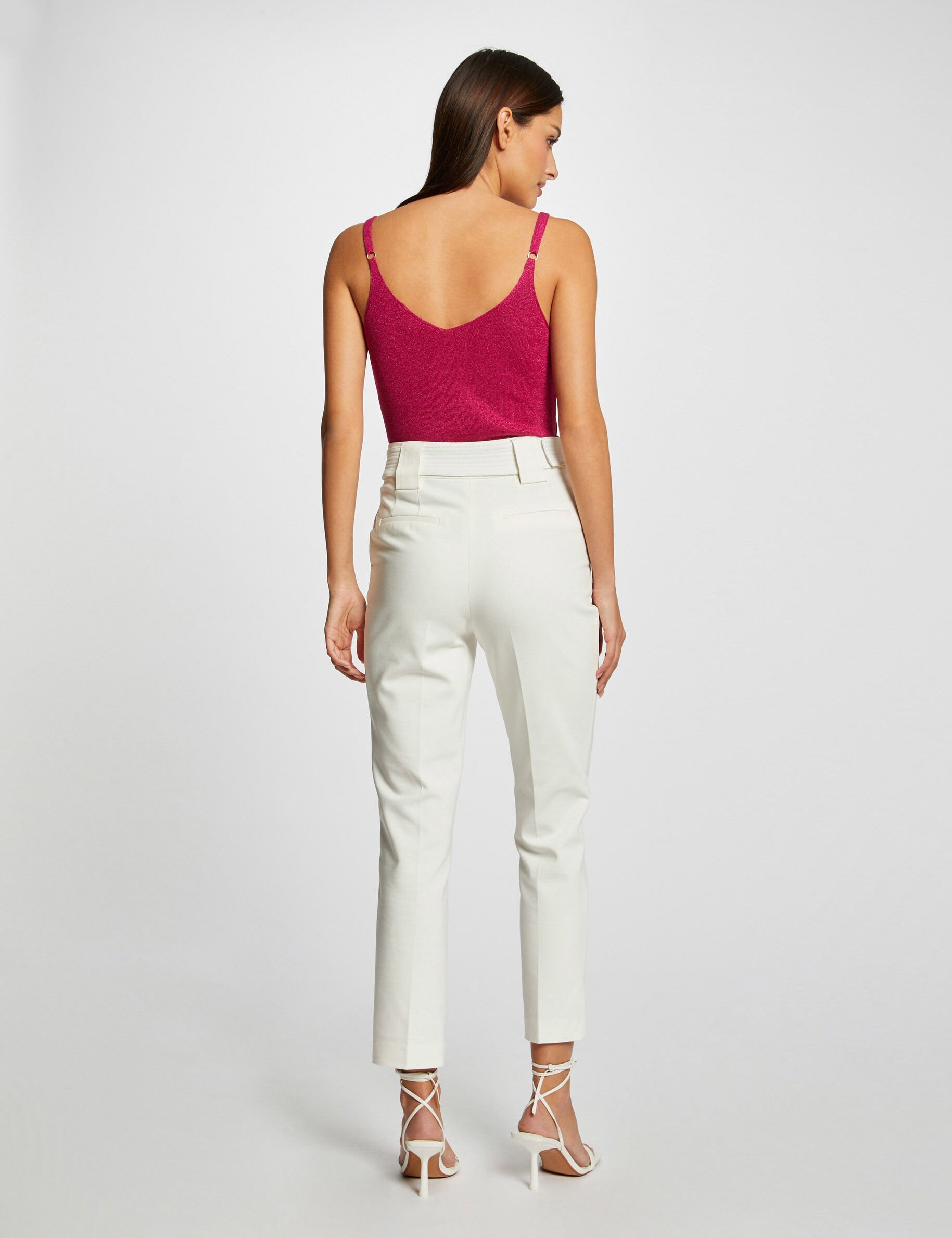 Pull débardeur bretelles fines rose fonce femme - rose_fonce