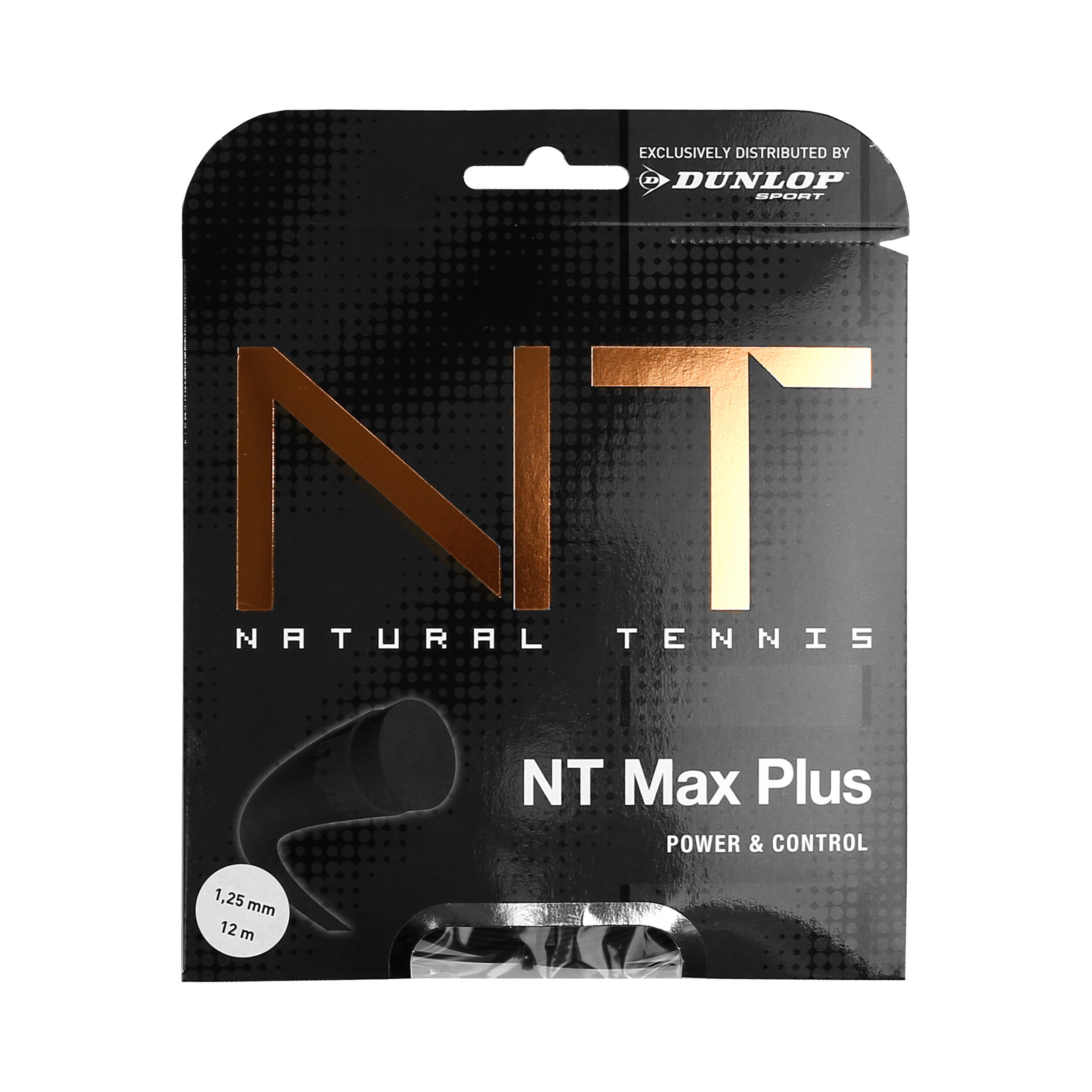 Dunlop NT Max Plus Cordage En Garniture 12m - Noir