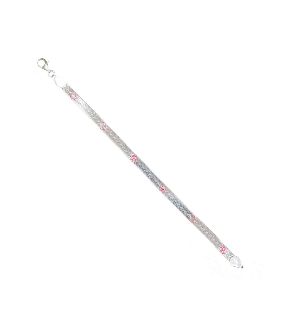 Bracelet argenté étoiles/cœurs Rose Femme Le Temps des Cerises
