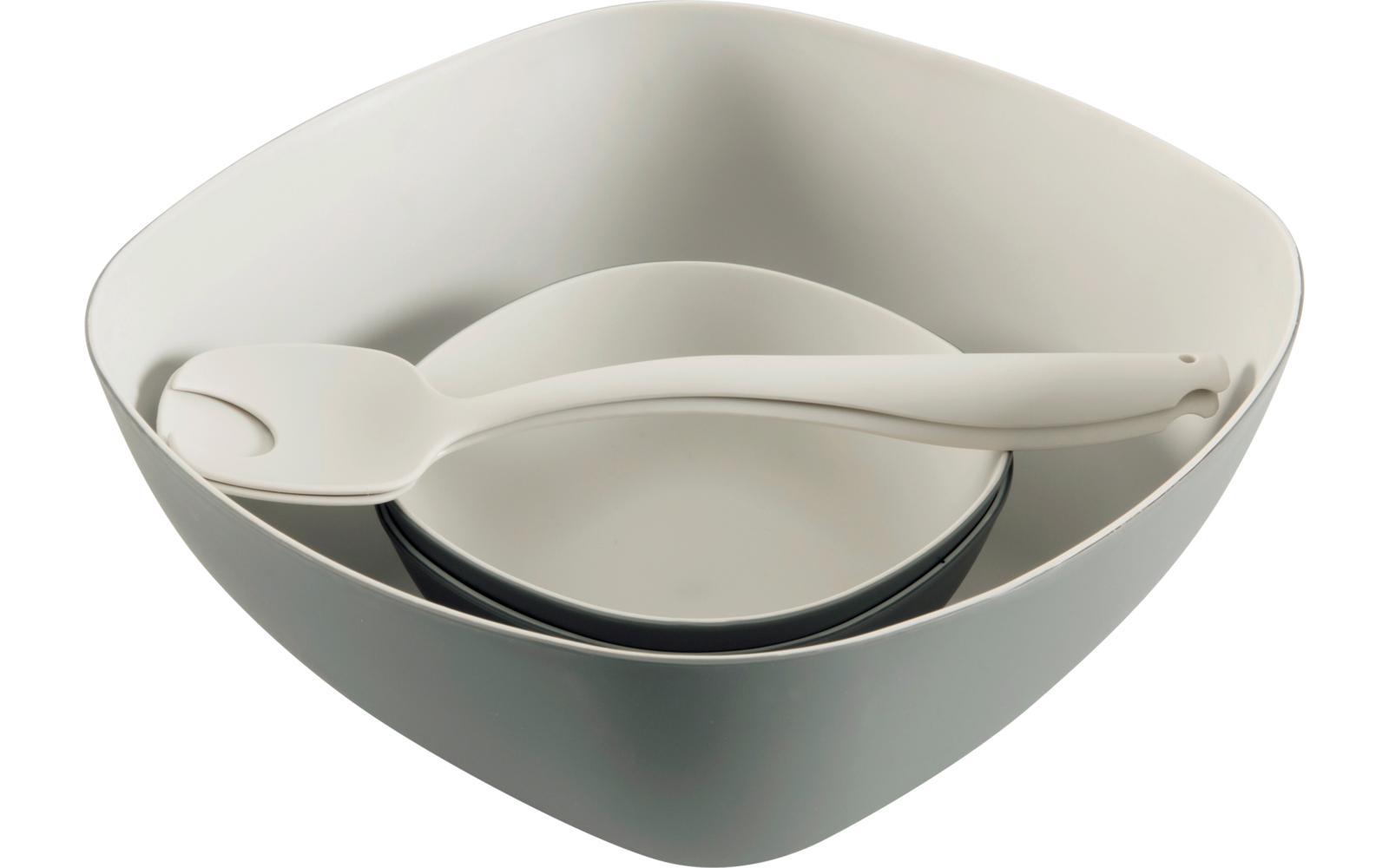 Outwell Gala Salatgeschirrset 5 teilig grau/beige