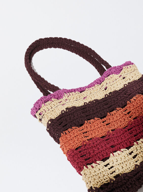 Bolsa de ombro de crochê - Multicolorida