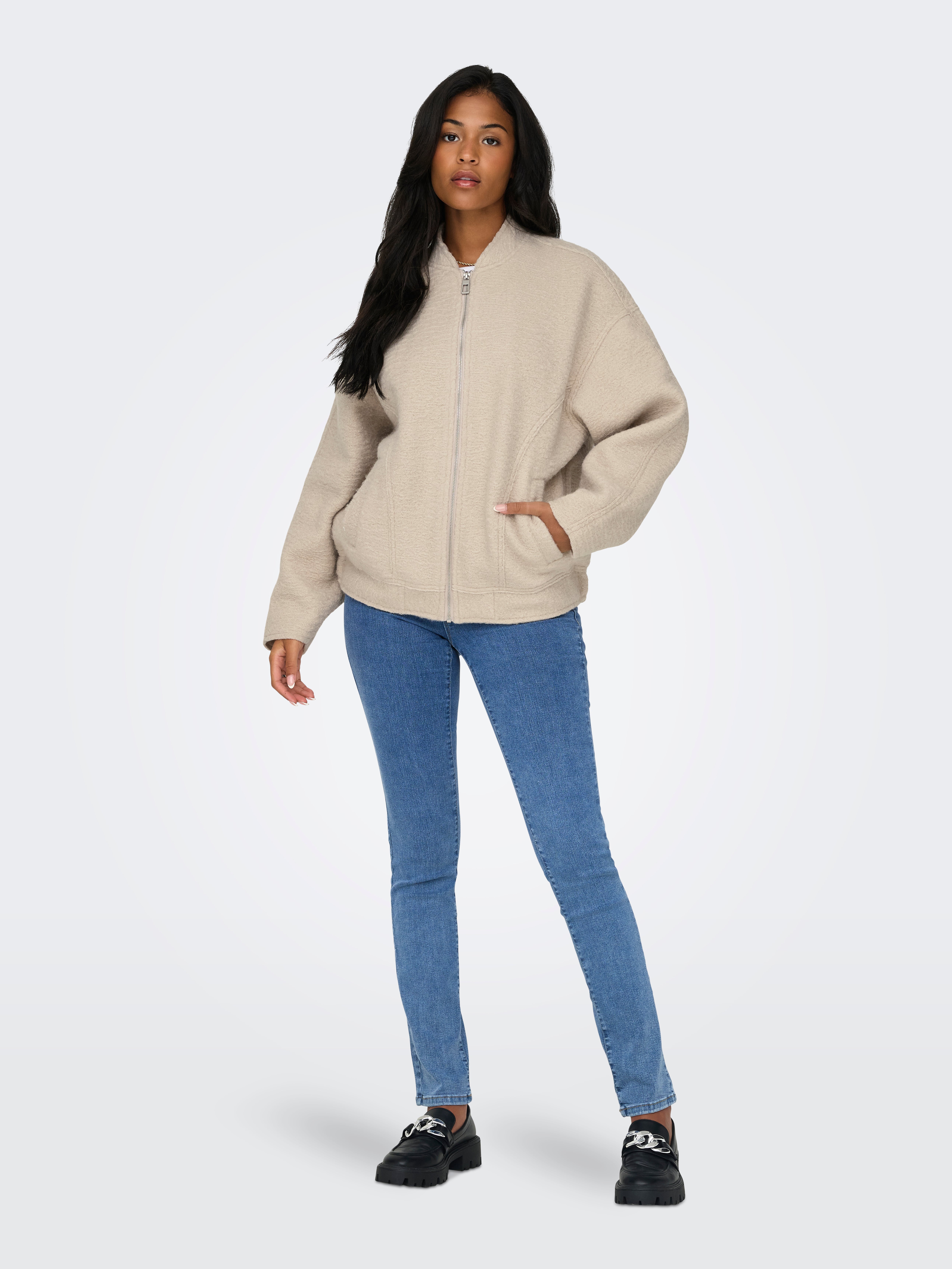 ONLSANNE Teddyfell Jacke Pumice Stone