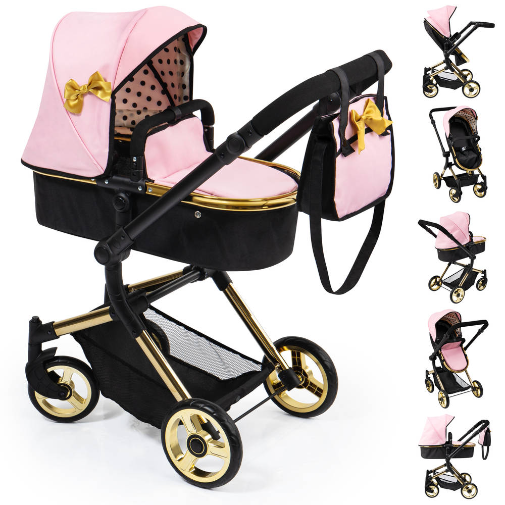 Bayer luxe gouden poppenwagen
