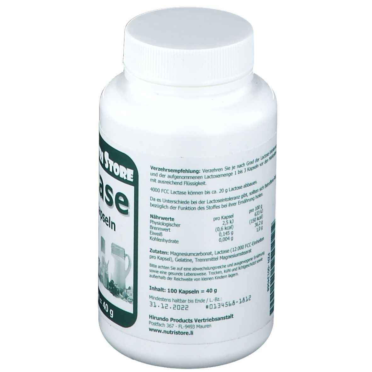 Lactase 4000 FCC Enzym Kapseln