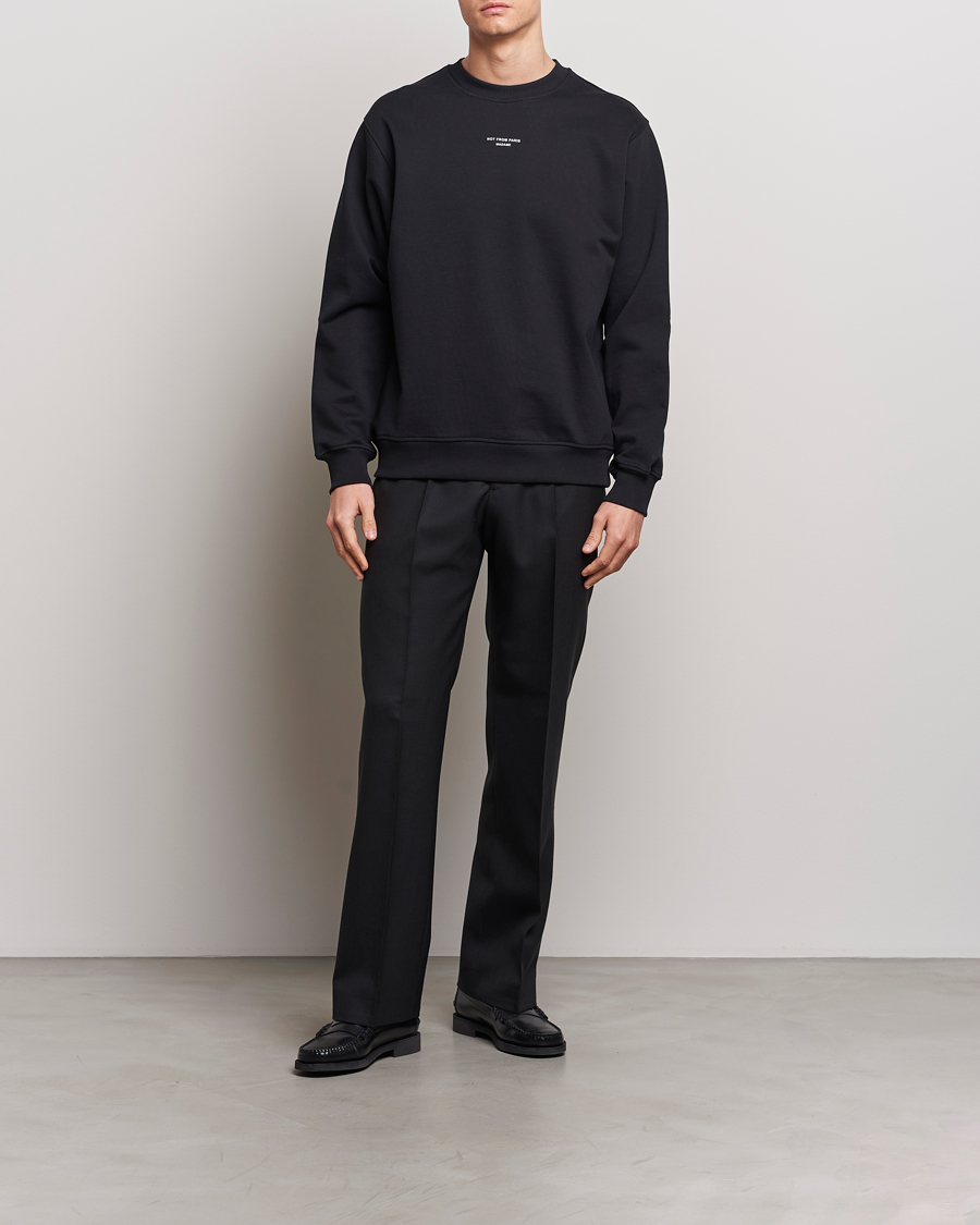 Drôle de Monsieur Classic Slogan Sweatshirt Black