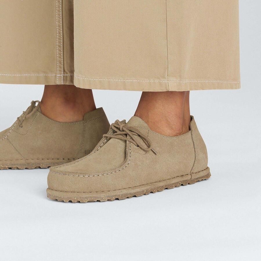 BIRKENSTOCK Veterschoenen Utti Lace M Maat: 42 Materiaal: Suède Kleur: Beige