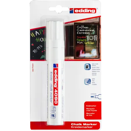 edding 4090 Kreidemarker, 4-15mm, weiß