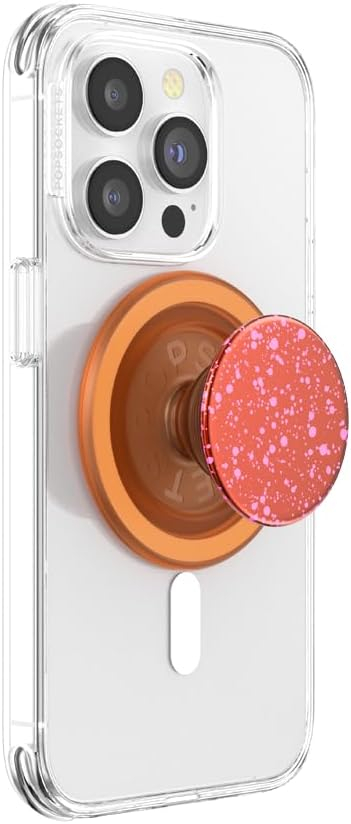 PopGrip MagSafe Round Finger Griff Halterung (Austauschbarer Top) für Apple iPhone (808950) - Aluminum Clay Speckle