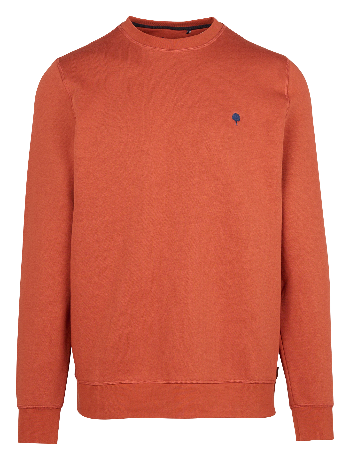 DONZY - Sweat droit col rond en coton mélangé | Rouge