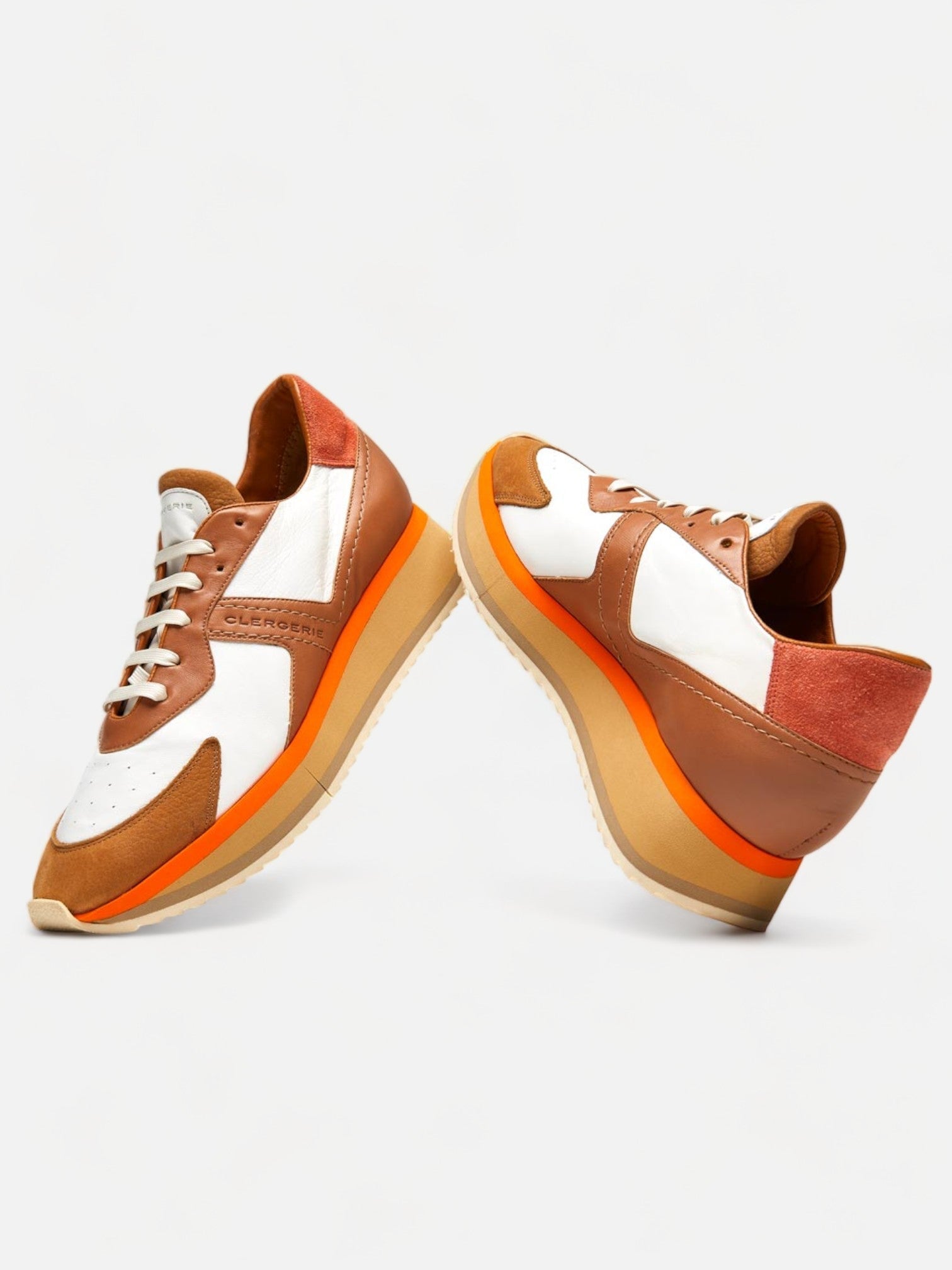 SNEAKERS - ORVIL snearkers, brown & white