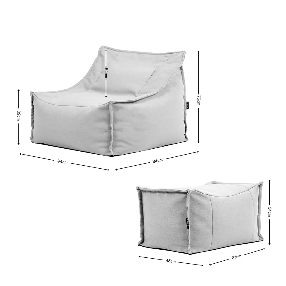 icon Zitzak en Poef Alto - Zitzak Fauteuil Buiten - Beige