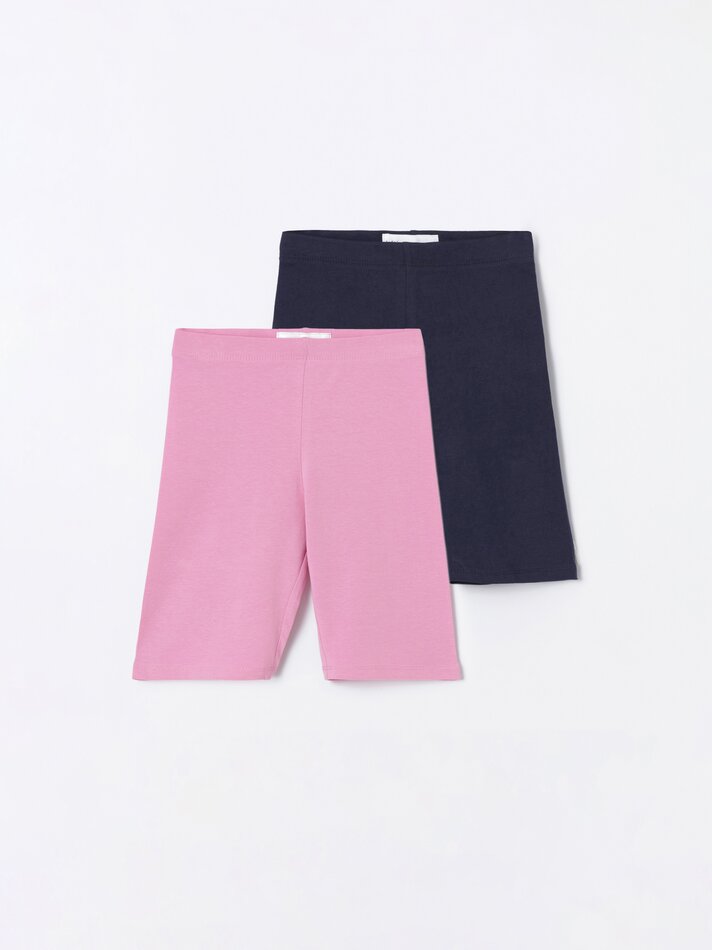 Conjunto de 2 calças de ciclismo - Azul-marinho